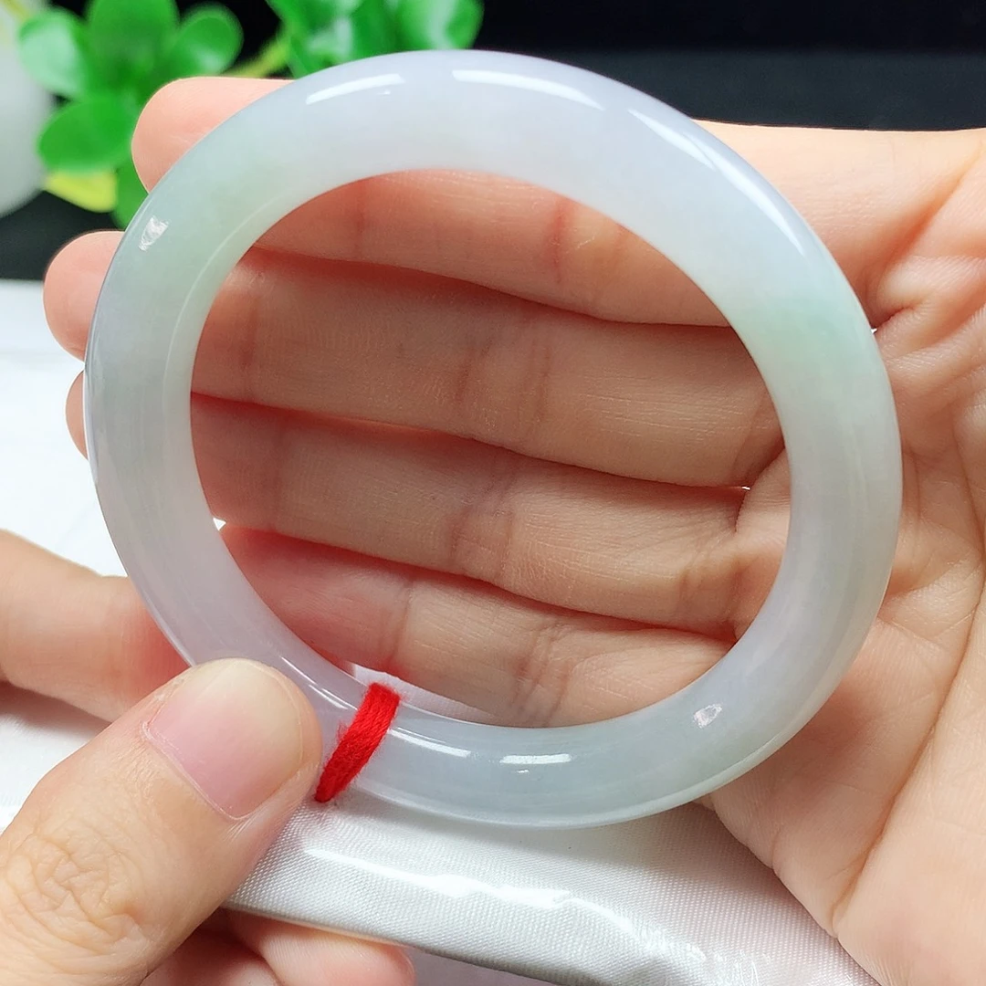 未镶嵌手镯翡翠52圈口冰春彩美人条202