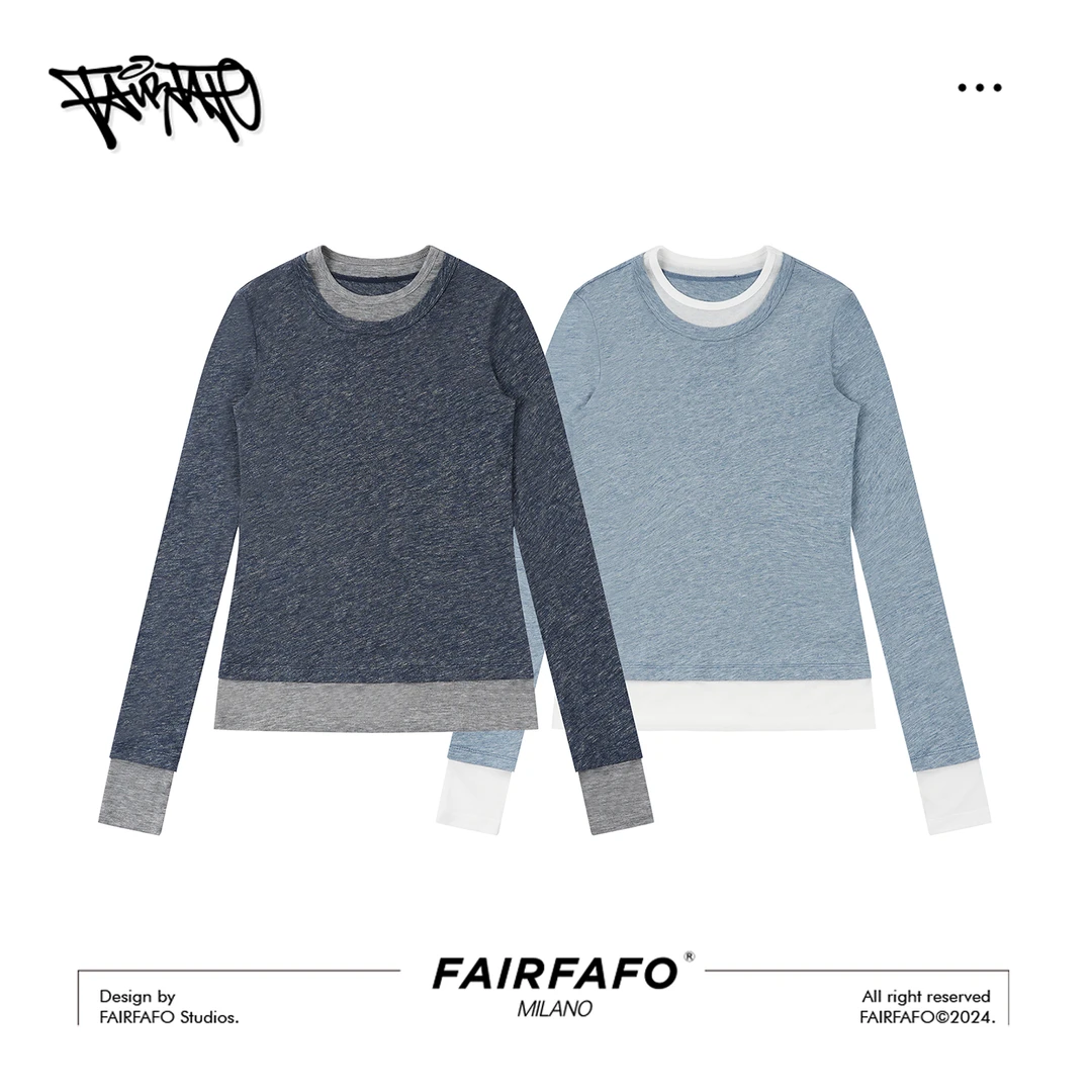 林肉肉【撞色打底衫】CXCL49017