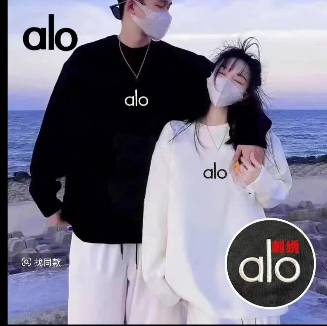 万针刺绣字母休闲男女同款印花潮流百搭圆领卫衣情侣时尚