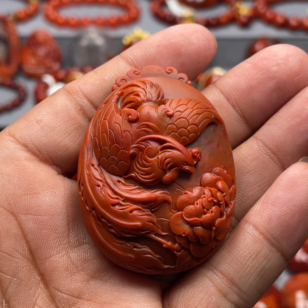 南红玛瑙未镶嵌珠宝奇石吊坠