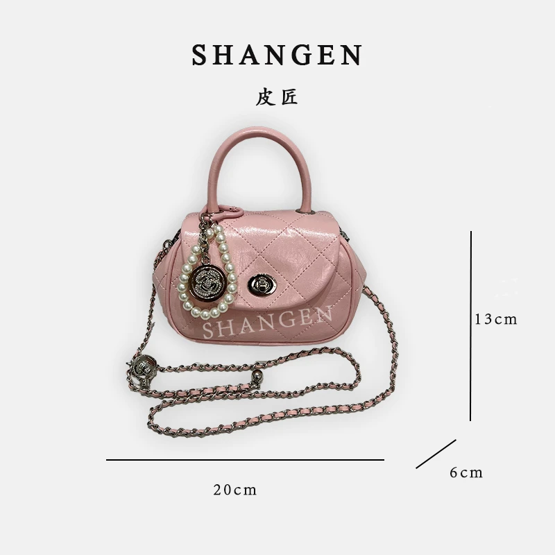 【南沙瑞熙】ZT-D7156-珊瑚粉-轻奢时尚女士新款手提单肩斜挎包