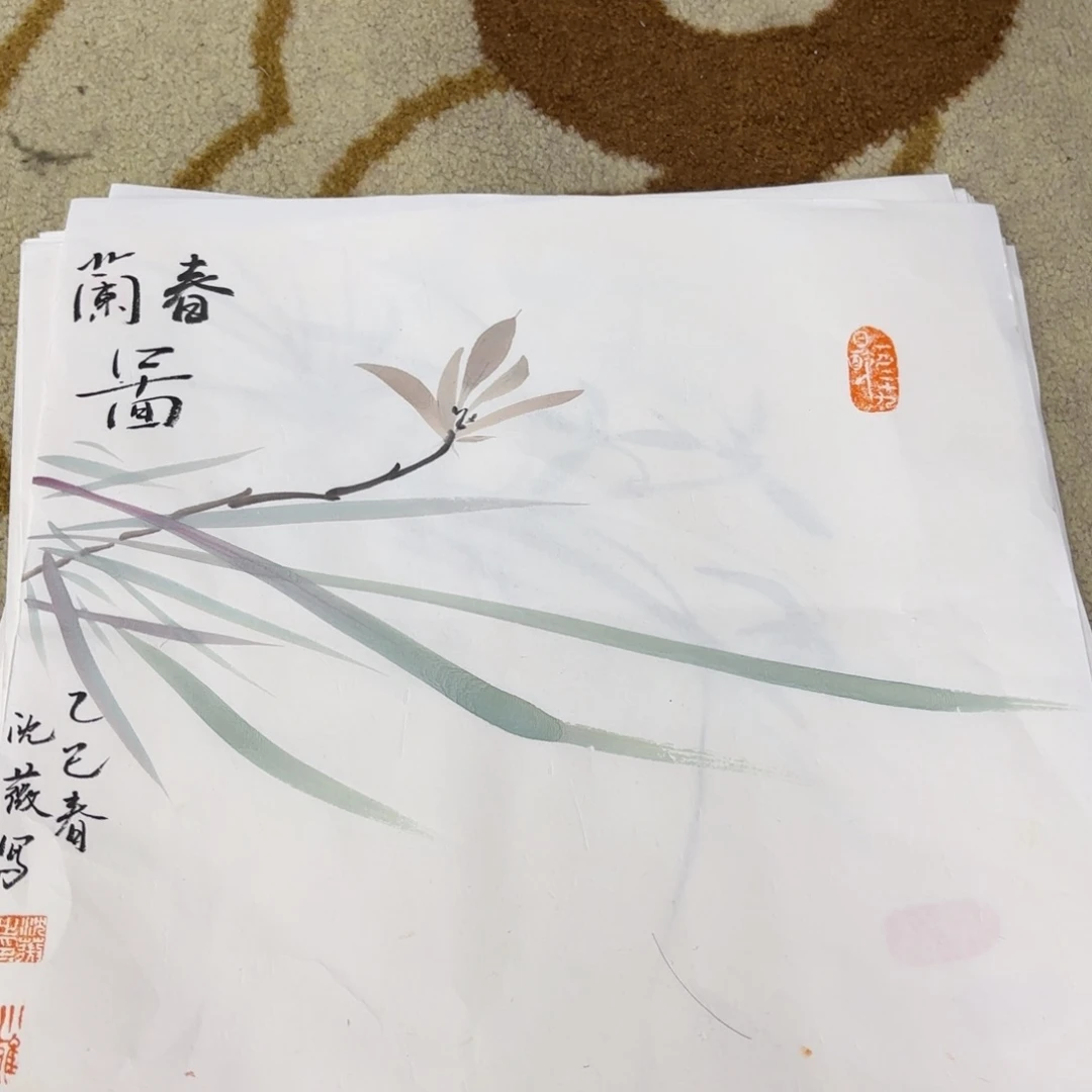 国画斗方花花鸟鸟