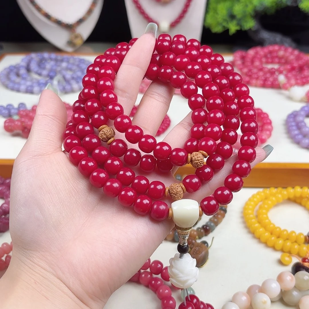 菩提根/象牙果吊坠红108