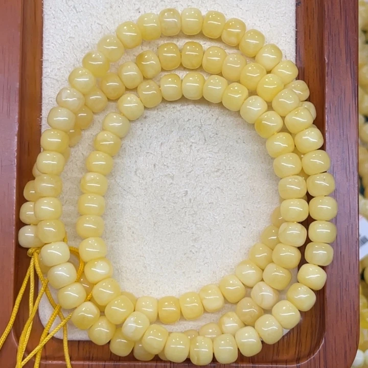 蜜蜡未镶嵌手链蜜蜡108