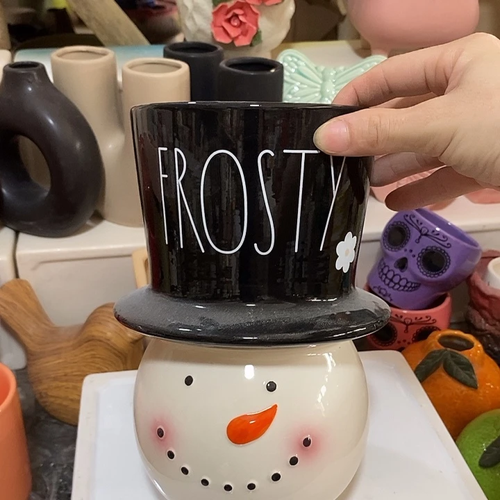 摆件陶盆有孔 瑕疵介意勿拍