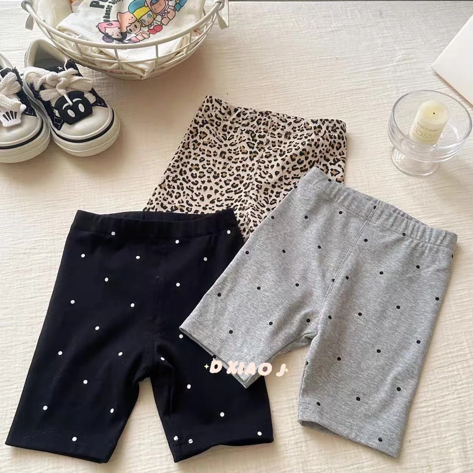 女童打底裤2025夏季新款儿童薄款外穿短裤弹力骑行裤女孩瑜伽裤子