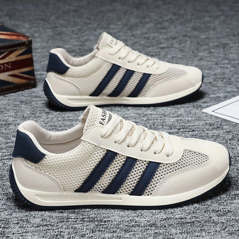 夏季男鞋新款韩版网面透气运动休闲跑步鞋工作软底轻便时尚阿甘鞋