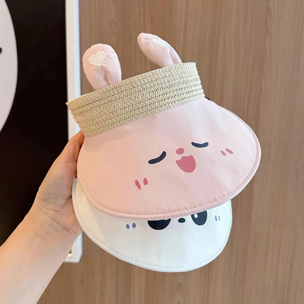 韩版宝宝遮阳帽子夏季大檐空顶透气防晒太阳帽可爱卡通婴儿鸭舌帽
