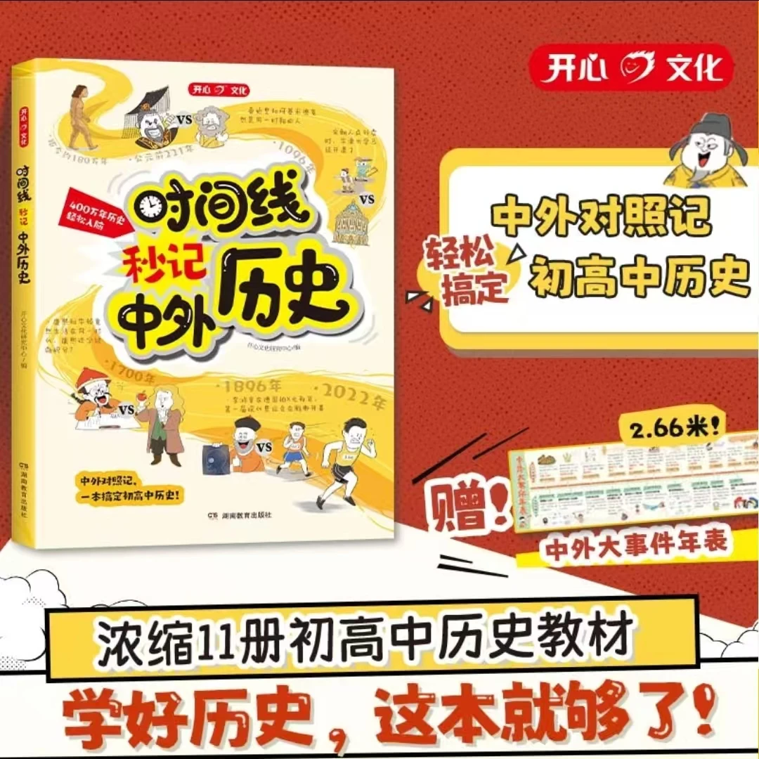 正版【时间线秒记中外历史】2025新版漫画初高中中外历史七八九年级