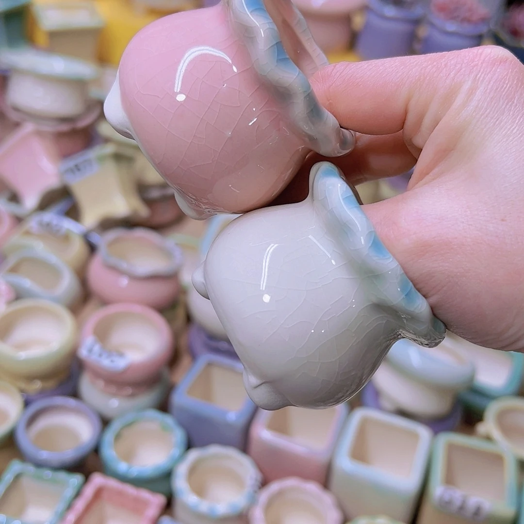 红陶陶瓷花盆当场满12包邮