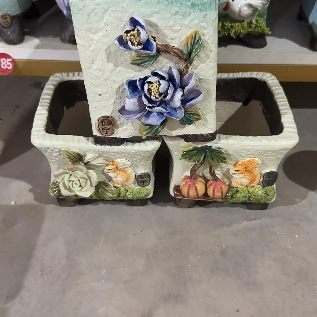 淮****检信宇麦饭石花盆微瑕