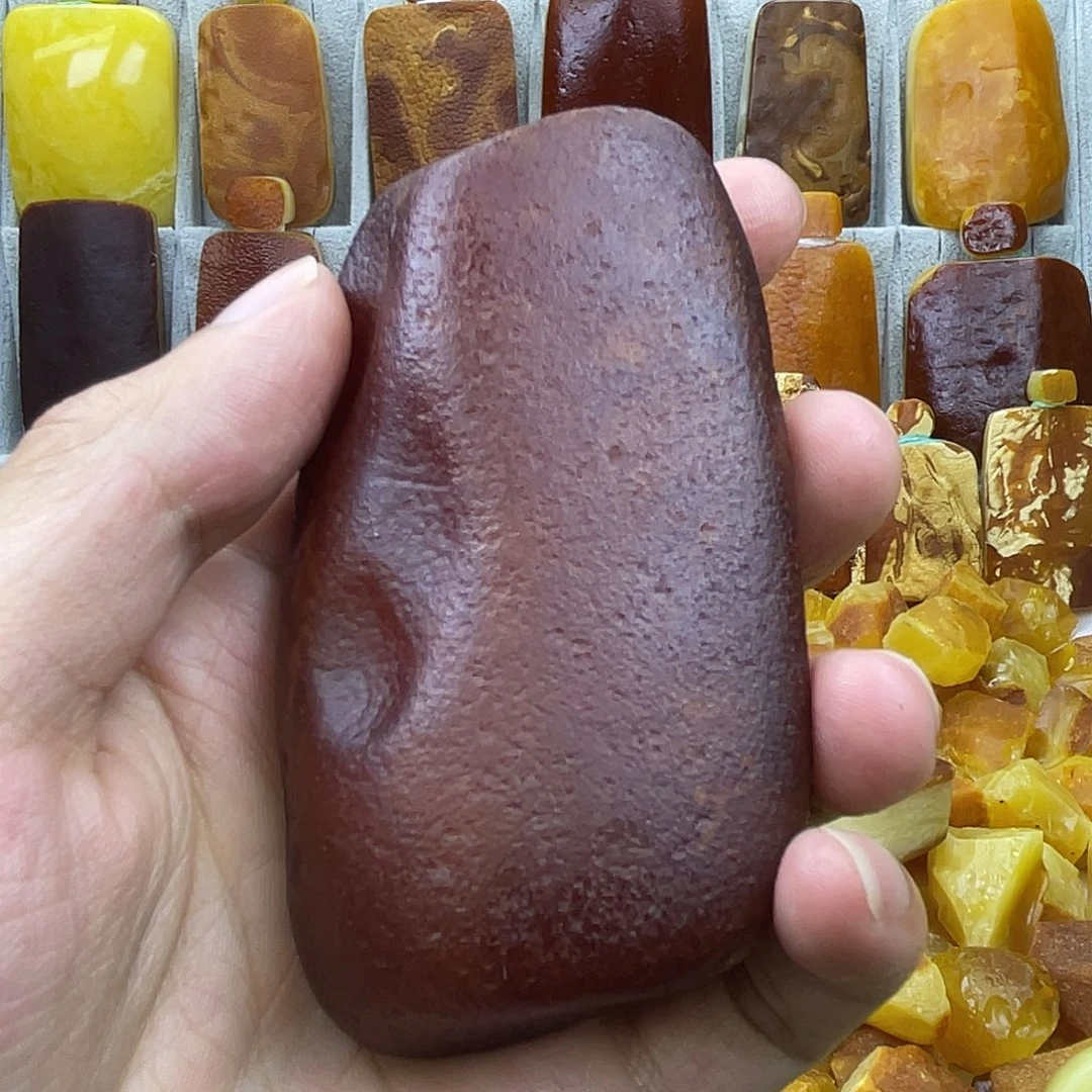 未镶嵌定制琥珀手把