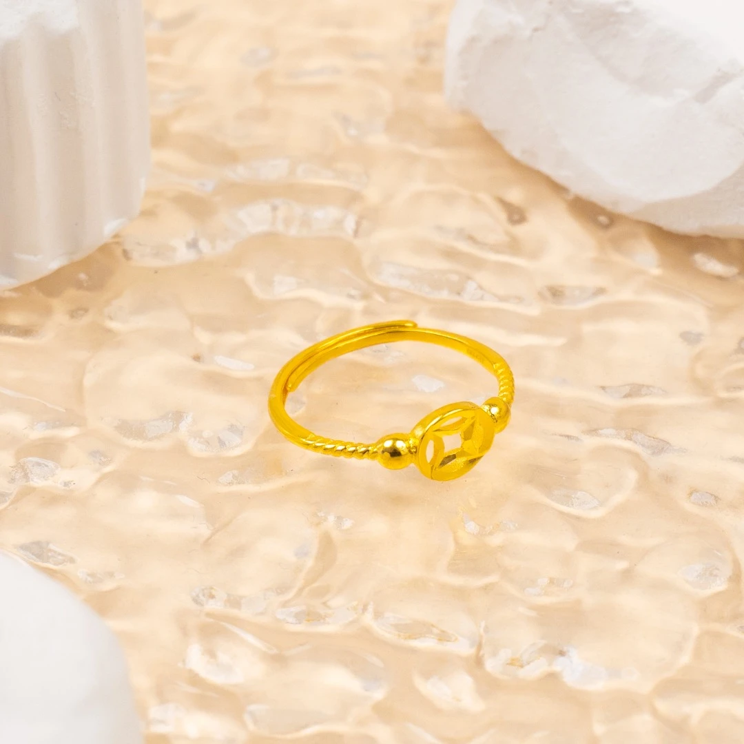 足银戒指 铜钱戒指约1g