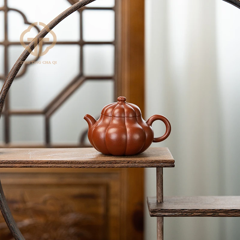 筋纹瓜趣 王俊 朱泥 115cc 紫砂壶