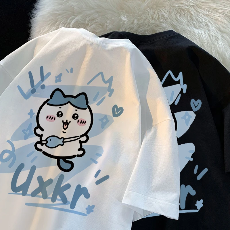 洋气卡通女童纯棉短袖T恤夏季新款吉伊卡哇中大童宽松透气上衣服