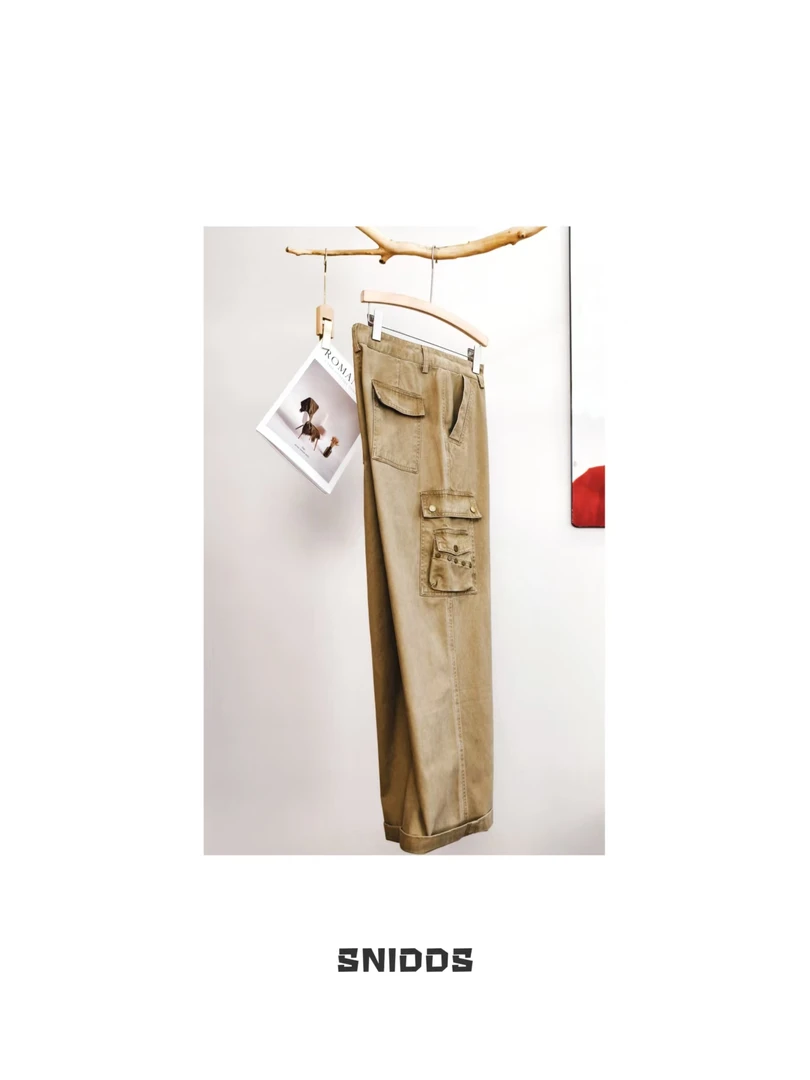 10/23   女士秋冬  立体贴袋棉质休闲水洗工装裤