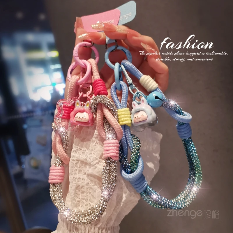 两用手机挂绳手腕指环挂绳短款便携编织拇指绳户外旅游挂件手提链