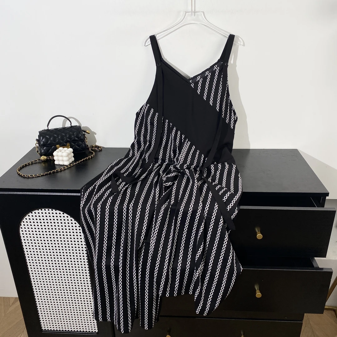 小韩日记【摩登时代】连体裤显瘦气质时尚休闲夏季阔腿法式24120-1