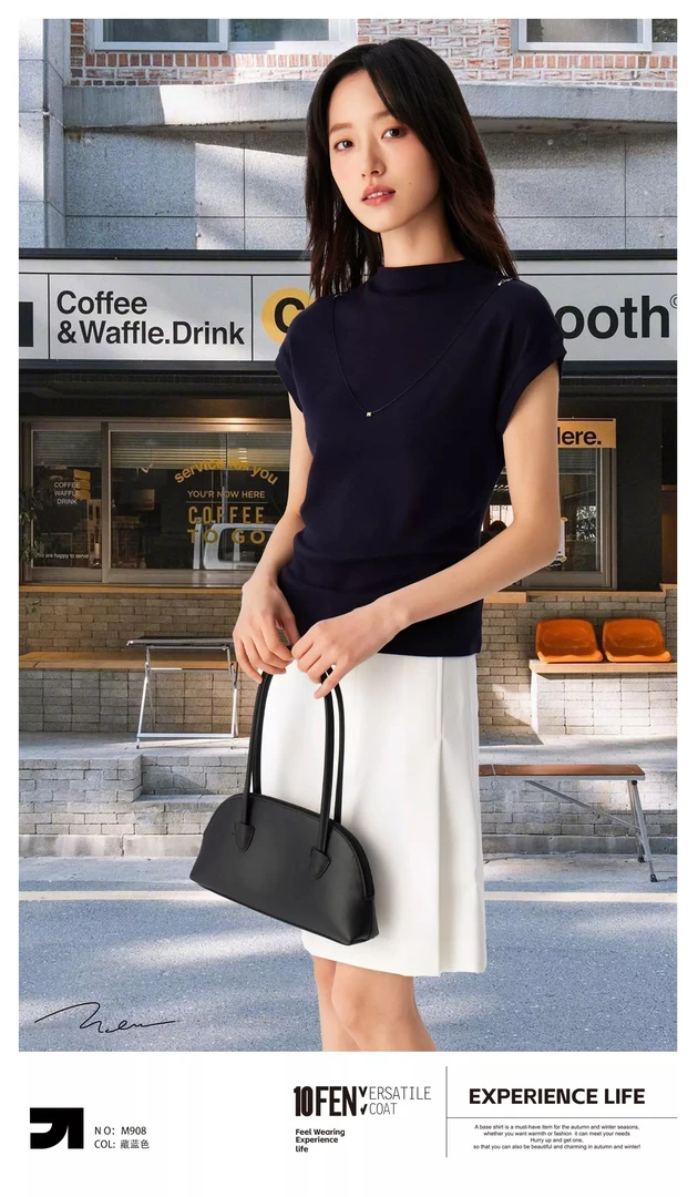 【宝藏婆媳】女士中领项链款T恤M908