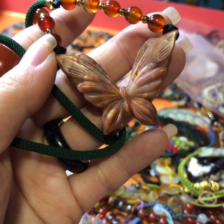 岫玉未镶嵌岫玉五帝钱手链