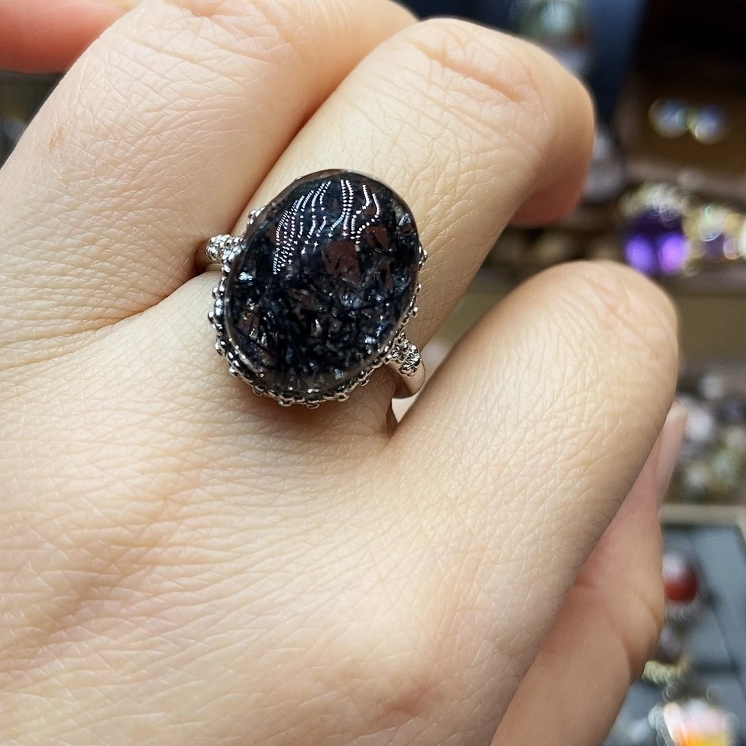 水晶戒指银S925镶嵌若*