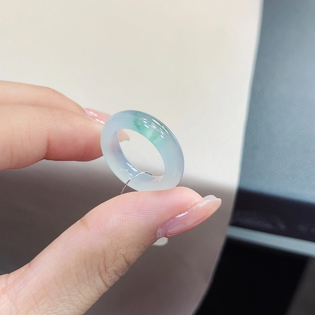 未镶嵌戒圈翡翠6.7号