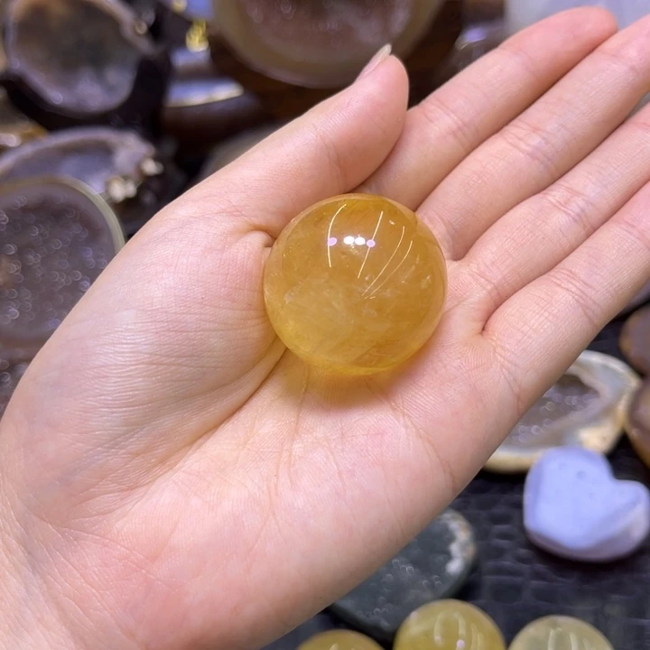 未镶嵌水晶发饰冰州黄球