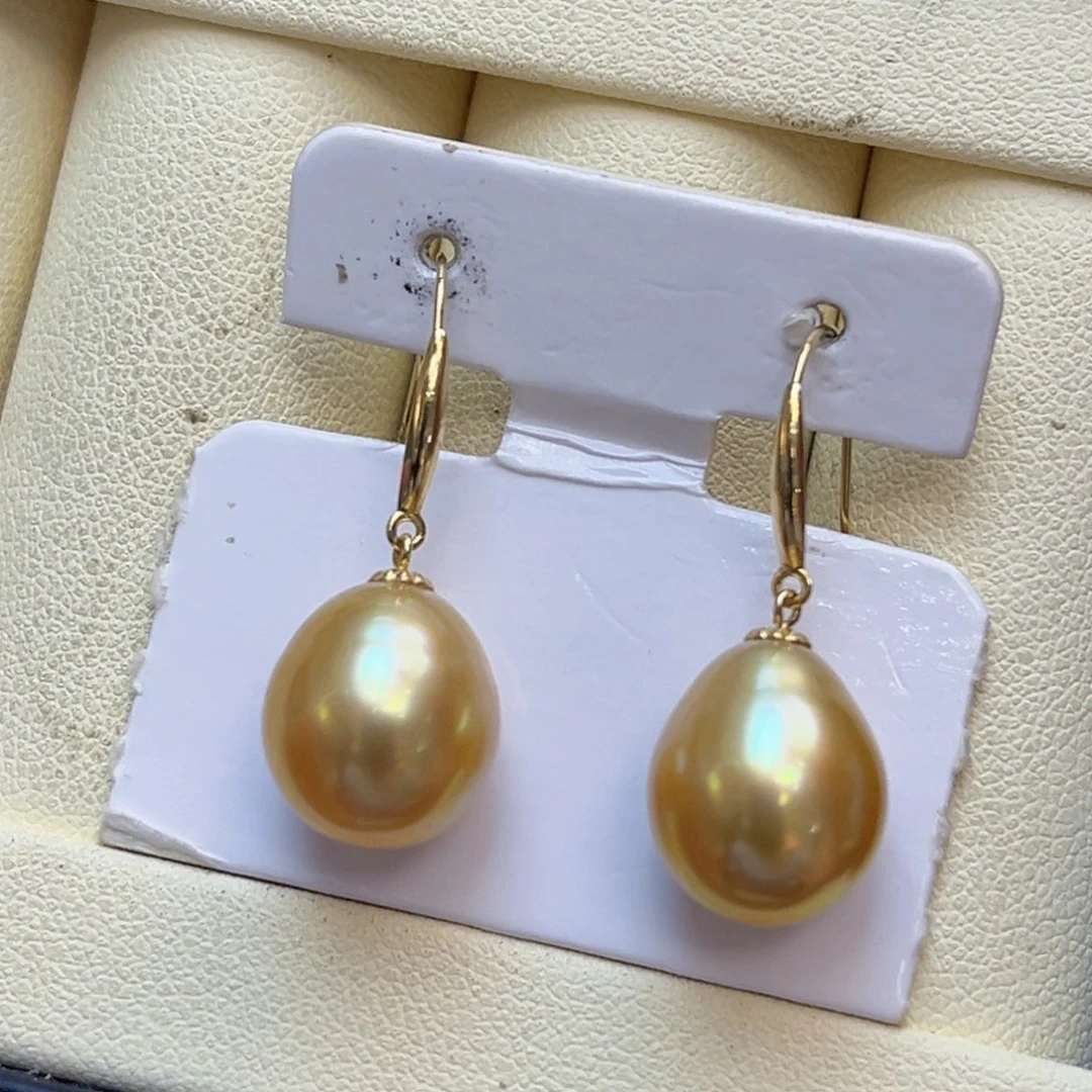 18K金镶嵌海水珍珠耳饰福利 1对