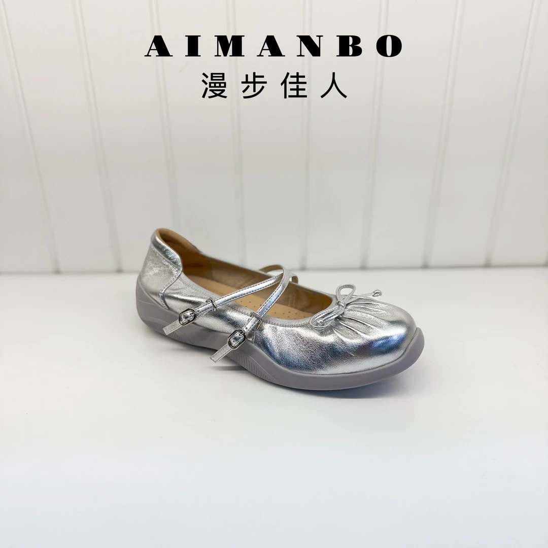 【漫步佳人】3552 34806新款软底轻盈芭蕾舞平底玛丽珍女鞋小香风