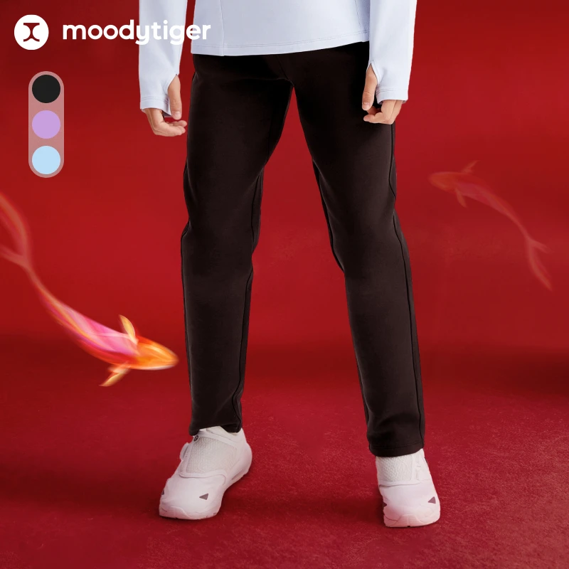 【新年系列】moodytiger儿童长裤25春新男女童锦鲤空气层长裤【H】