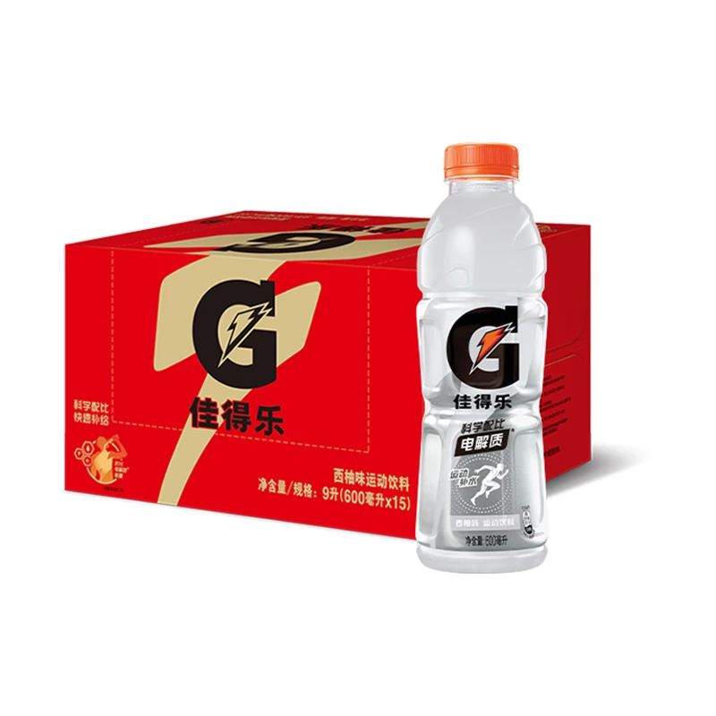 佳得乐西柚味饮料600ml×15瓶瓶装饮料整箱装