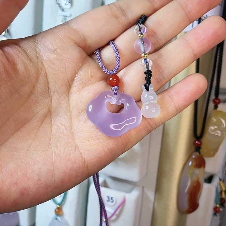 玛瑙/玉髓颈饰合金水*花