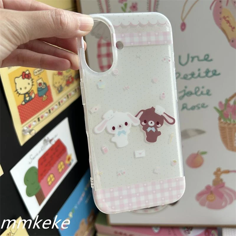 奥菲顿波点小兔子适用iPhone1615大孔手机壳华为vivo小米15oppo套