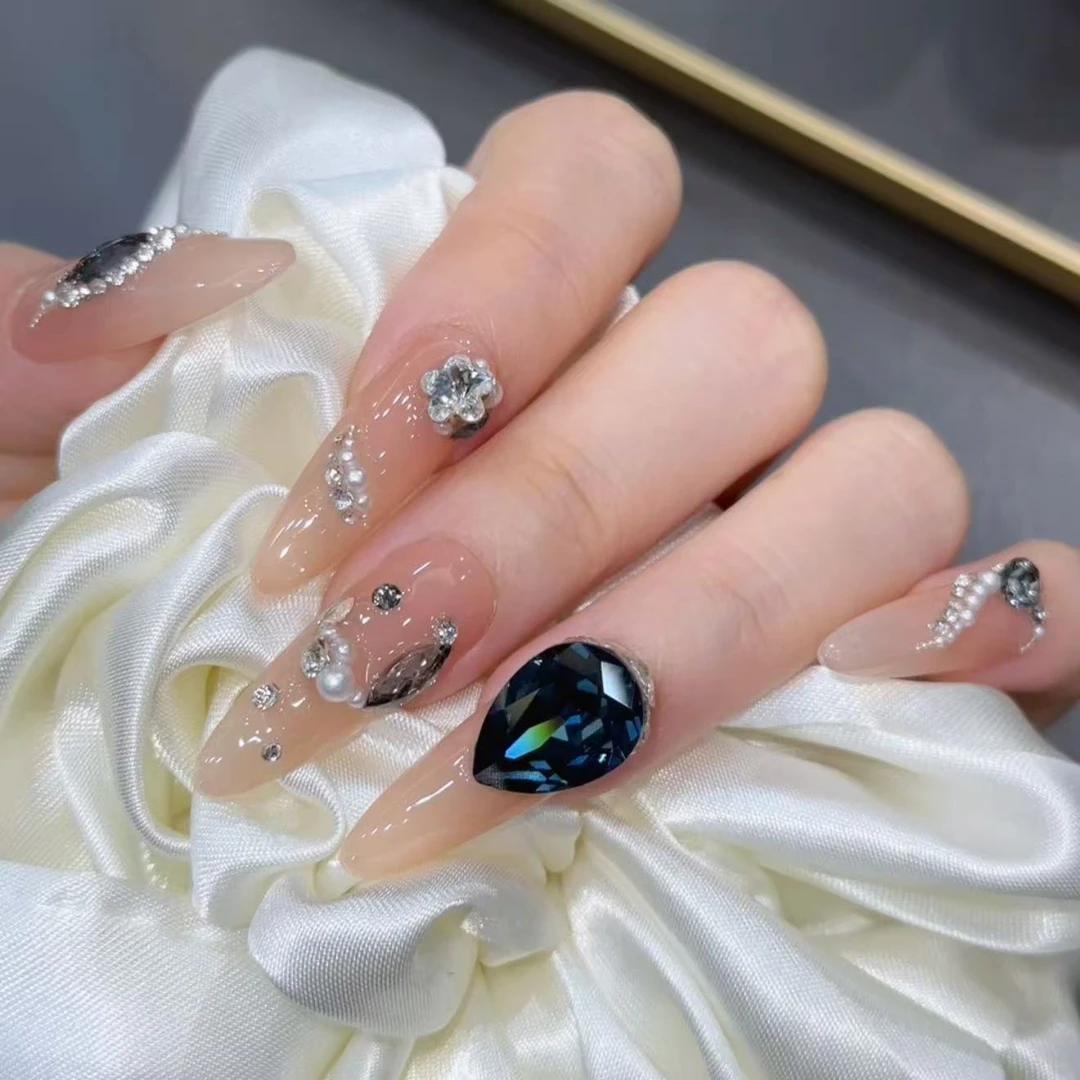 明兰 施家全华 纯手工定制穿戴甲美甲成品美甲贴片10片