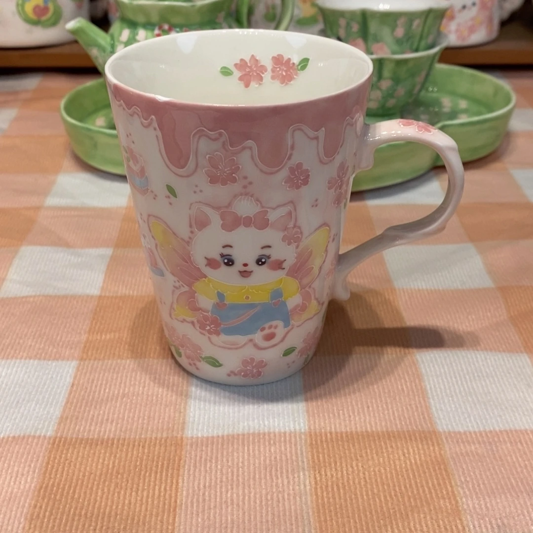 瓷片小猫马克杯微瑕