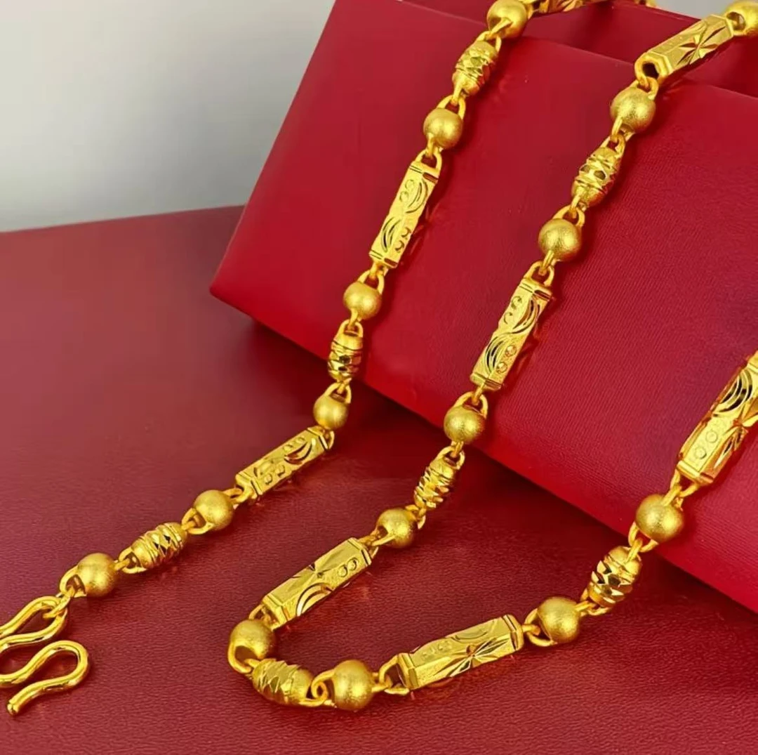 合金项链 橄榄竹节男款链时尚