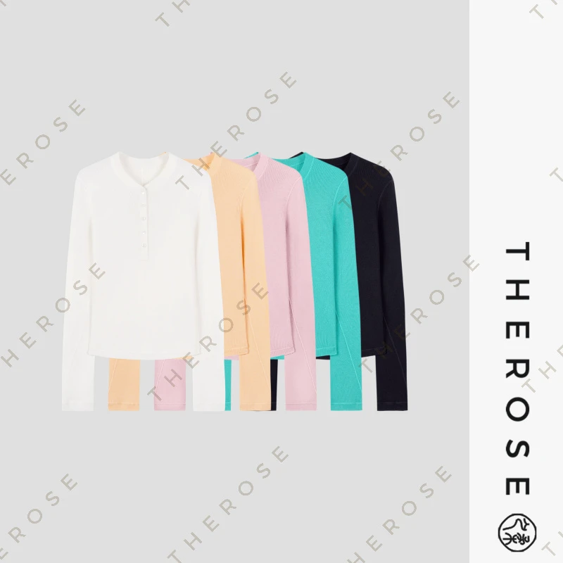 之柔【恋爱通告】18针亨利款坑条羊毛圆领套头针织衫休闲舒适上衣女