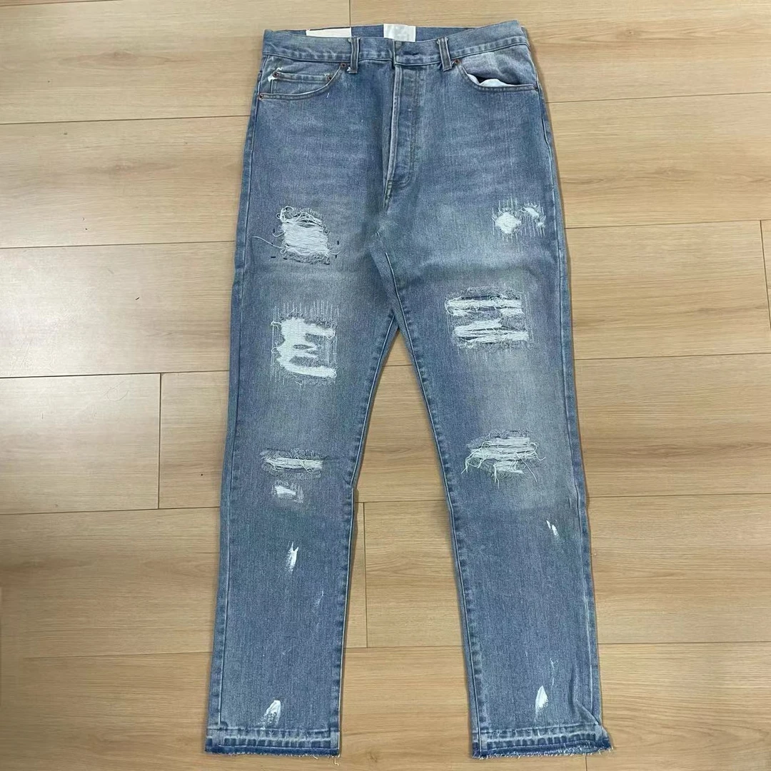 Sweet DD蓝色破洞款牛仔裤