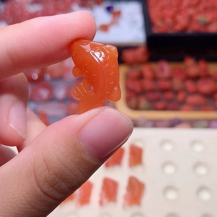 ？***未镶嵌南红南红玛瑙锦鲤2