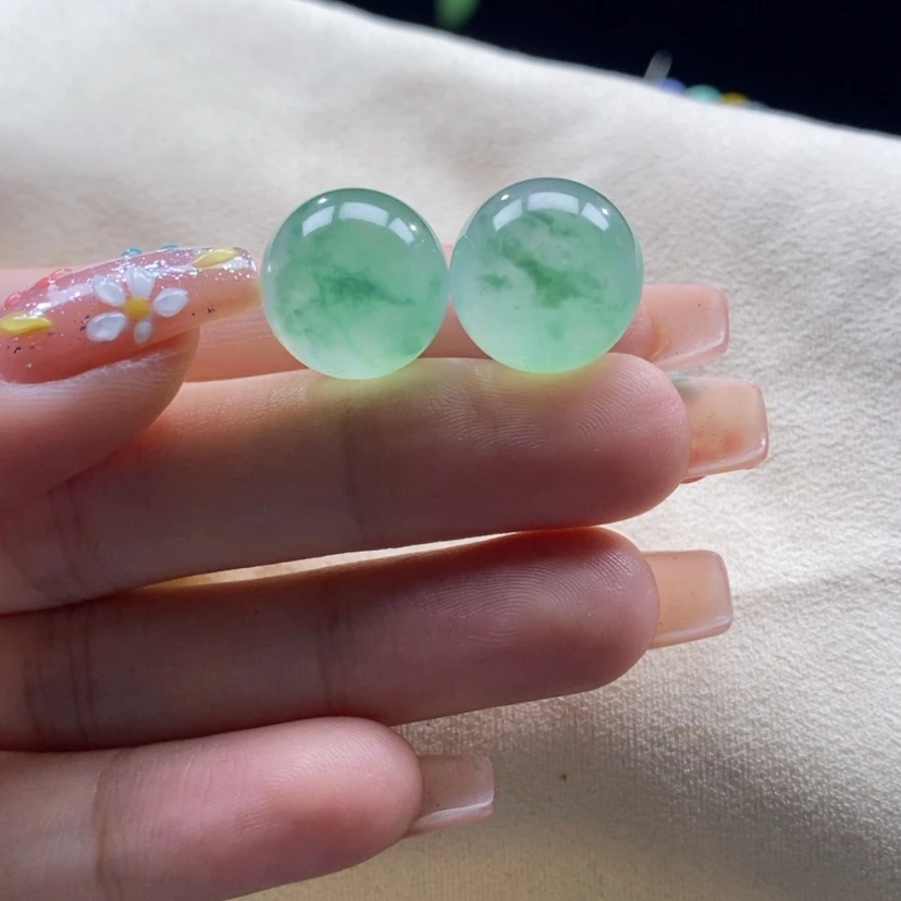 【闪购商品】翡翠颈饰未镶嵌【多样性发货只发一】冰绿飘花珠卡15