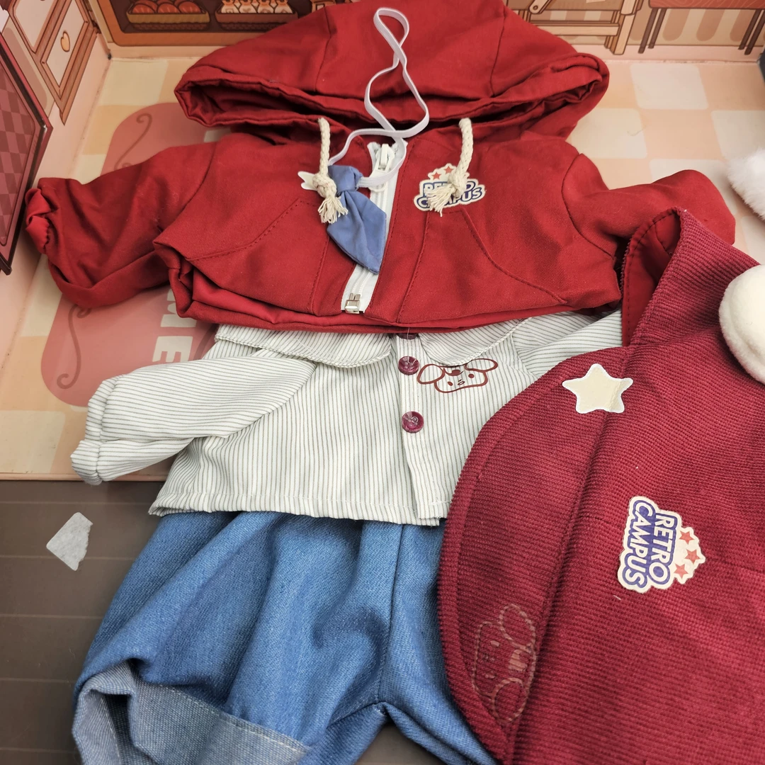 【直播间专属】40cm棉花娃娃衣服棉花娃娃娃衣动物背带裤白菜娃衣