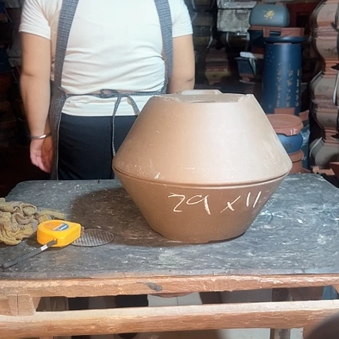 紫砂花盆大碗盆两个