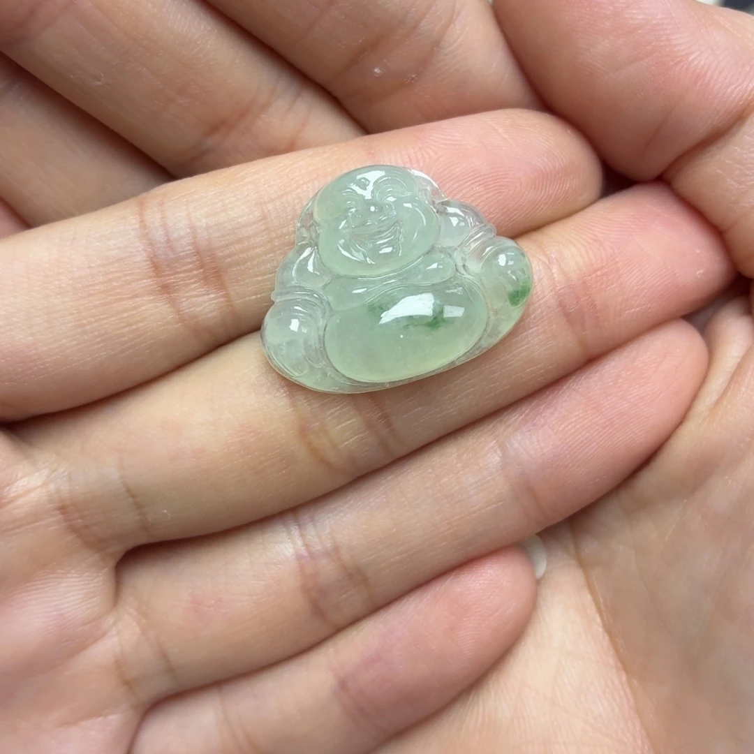 颈饰未镶嵌翡翠飘花果绿佛公