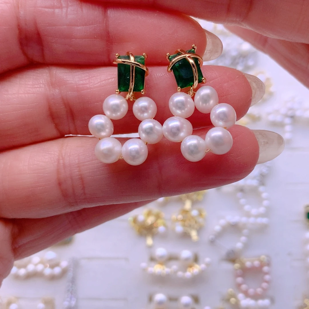 耳饰合金淡水珍珠