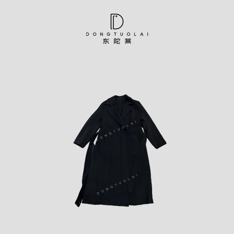 《黑可可》大衣气质时尚毛呢立领中长款设计师秋冬轻奢宽松翻领韩