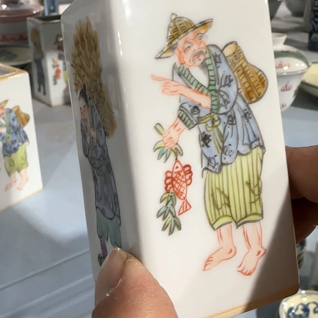 瓷片摆件手绘瓷器处理了吧