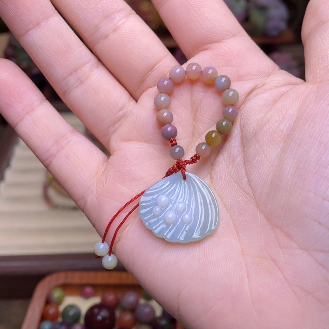 娜***娜玛瑙/玉髓未镶嵌手串盐源玛瑙贝壳