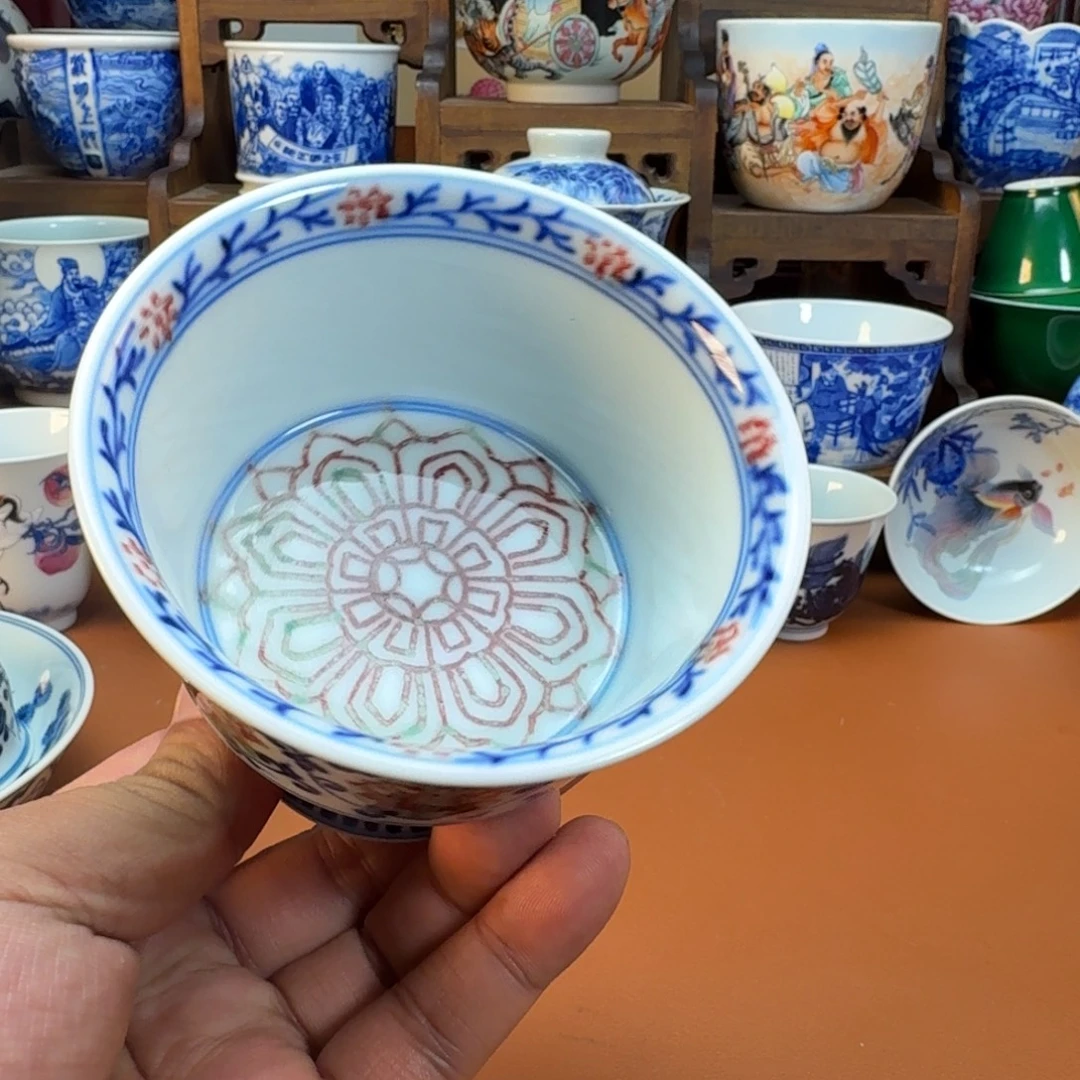 杯子陶景德镇全手工手绘陶瓷