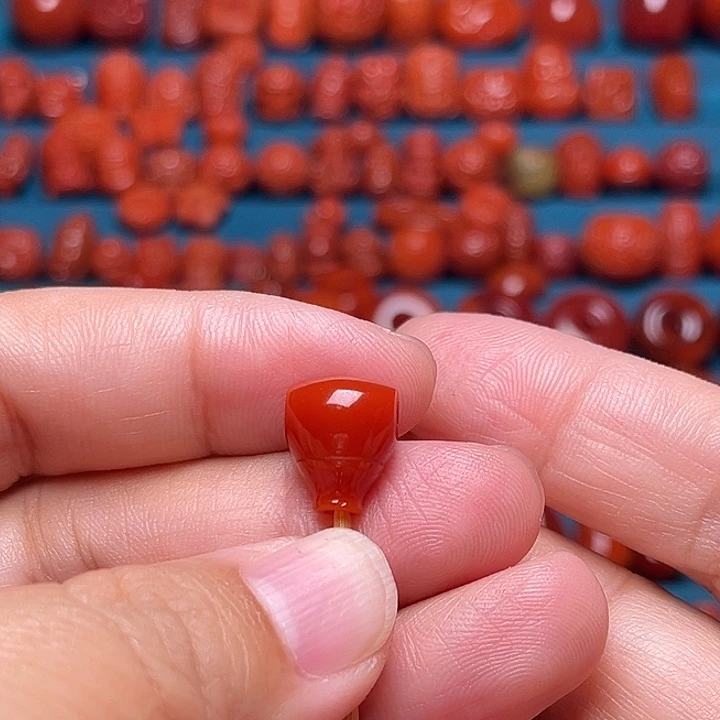 南红玛瑙未镶嵌配饰三通10mm