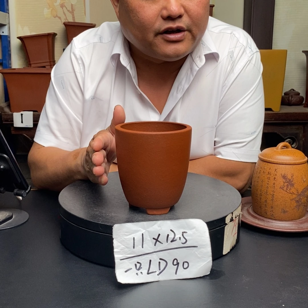 紫砂花盆货号一只LD90